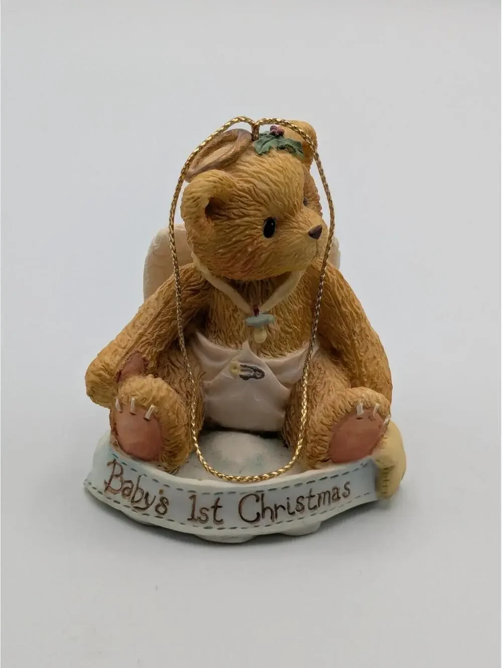 Cherished Teddies Baby's 1st Christmas (141240) 1995 Hanging Angel Ornament